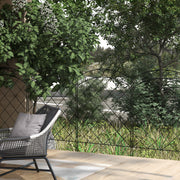 Black Steel Swirl Garden Fence Panels Set of 4 Decorative Picket Design for Outdoor Use