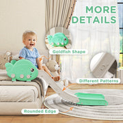 Kids Sofa Slide 130cm HDPE Toddler Slide for Sofa Bed Stairs Easy to Assemble Green by AIYAPLAY AOSOM