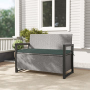Grey 151.5L Garden Storage Bench with Cushion Weatherproof Seat by Outsunny