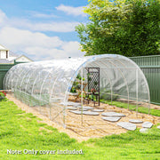Clear 6 x 10m Heavy Duty Greenhouse Cover UV Resistant Waterproof Plastic Sheeting by Outsunny