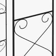 Black Metal Garden Arch with Gate Elegant Outdoor Climbing Plant Support by Outsunny