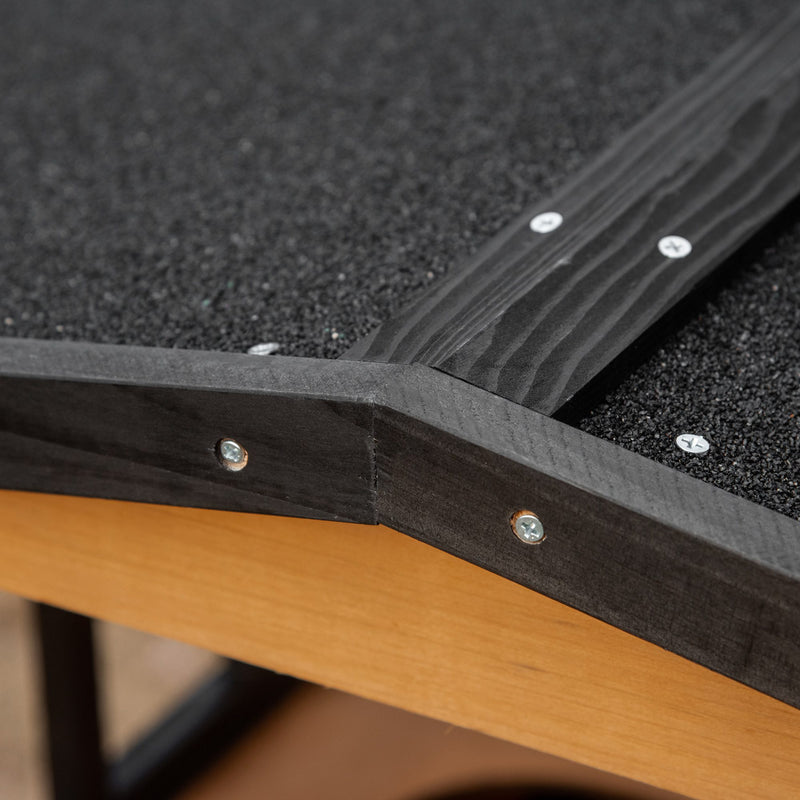 3 Tier Wooden Outdoor Cat House With Terrace And Elevated Base For Winter Shelter, Yellow