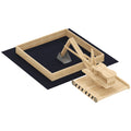 Wooden Sandpit With 360 Degree Digger for Creative Outdoor Play Ages 3 to 6 Natural Wood AOSOM