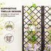 Brown Raised Garden Bed with Trellis and Drainage for Climbing Plants and Vegetables by Outsunny