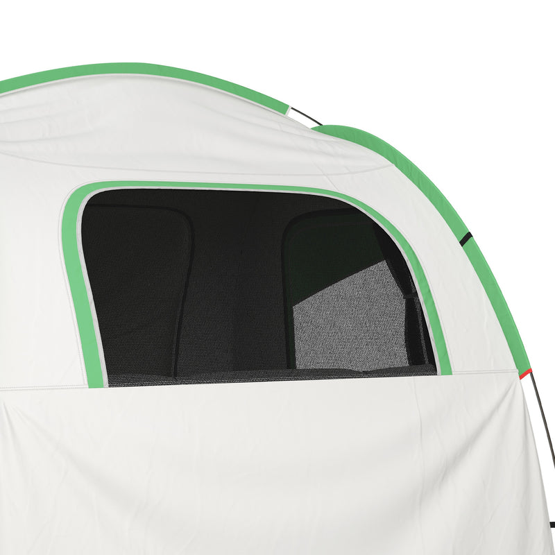 Car Tent for Hatchback or SUV Camping with Water-Resistant Shelter and Mesh Window Grey and Green