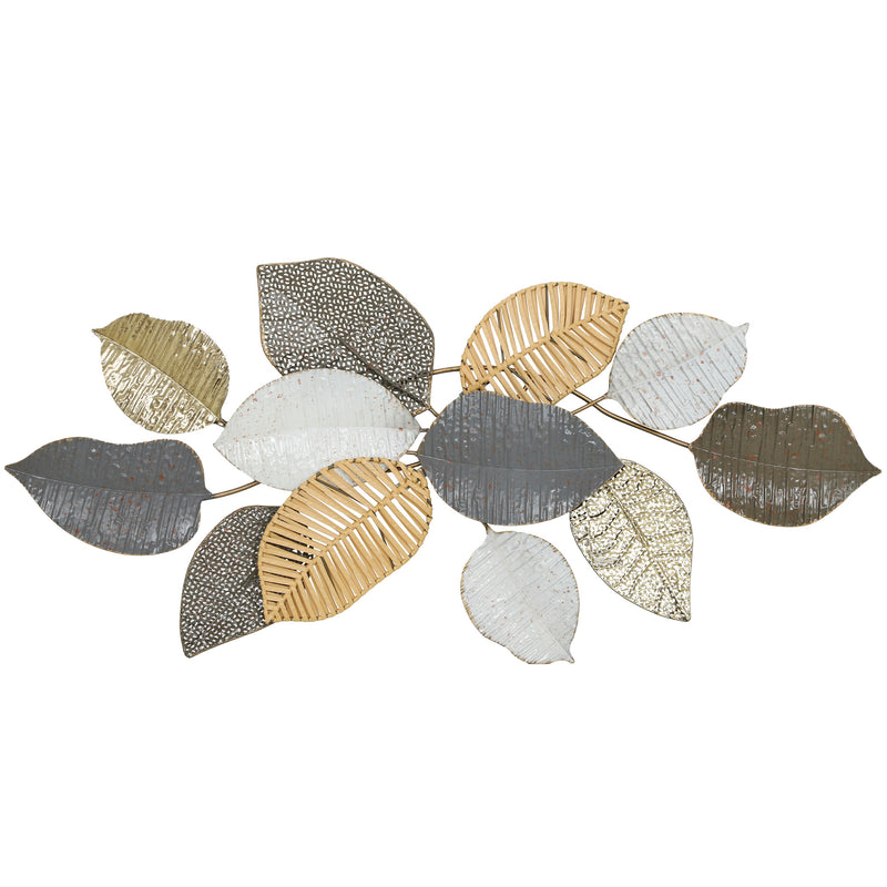 Metal Wall Art Ready to Hang for Instant Living Room or Hallway Update Gold and Silver