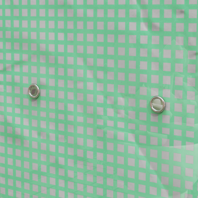 4 Tier Mini Greenhouse with Roll Up Door and Shelves for Indoor Outdoor Use Green