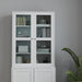 White Double Storage Display Cabinet with Shelves by HOMCOM