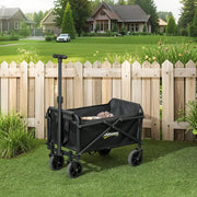 41L Folding Festival Trolley on Wheels 60kg Heavy Duty Garden Cart by Outsunny