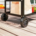 Black BBQ Trolley with Stainless Steel Top Adjustable Shelf and Storage by Outsunny