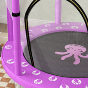 Purple 4.6FT Toddler Trampoline with Safety Net for Ages 3 to 6 Indoor Outdoor Use by Outsunny AOSOM