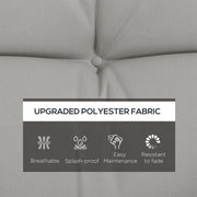 Light Grey Garden Chair Cushion Set with Ties and Pillows (Cushions Only)