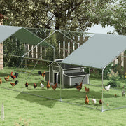 Outdoor Wooden Chicken Coop for 2 to 4 Chickens with Easy-Clean Trays and Nesting Boxes Grey PawHut