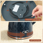 3000W Electric Kettle With Rapid Boil And Honeycomb Design For Kitchen Use Dark Blue AOSOM