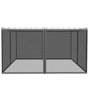 Outsunny 352 x 207cm Universal Replacement Mesh Sidewall Netting for Patio Gazebos and Canopy Tents, (Sidewall Only) Dark Grey AOSOM