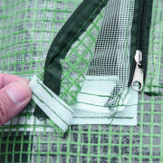 Portable Mini Greenhouse With Zipped Door and Windows For Garden Plants, Dark Green