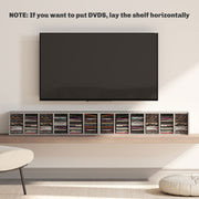 Set of Two CD Storage Units Holds 102 CDs, Space Saving Design, Cement Grey by HOMCOM