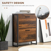 Wood Shoe Storage Cabinet With Two Doors Fits Up To 12 Pairs Ideal For Hallways Oak