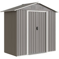 Metal Garden Storage Shed with Sliding Doors for Secure Weatherproof Outdoor Organisation Light Grey Outsunny
