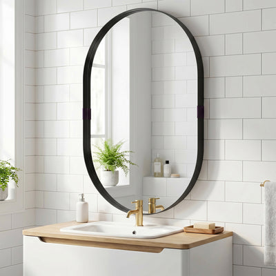 Wall Mirror for Hallway or Lounge to Brighten and Open Up Space Black Homcom