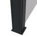 Light Grey 400 x 160cm Retractable Side Awning Privacy Screen for Garden or Patio by Outsunny