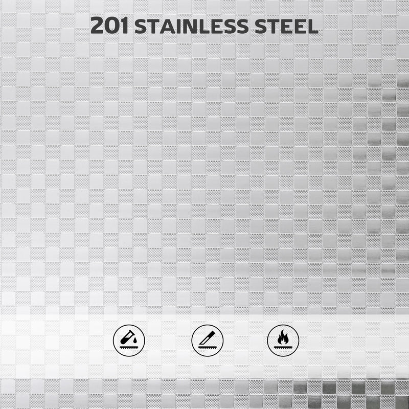 4 Tier Stainless Steel Kitchen Trolley With Adjustable Shelves For Storage, Silver