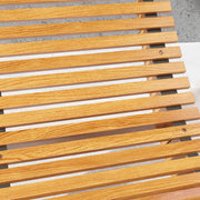 Modern Wooden Outdoor Rocking Chair with Slatted Seat Ideal for Garden or Patio Use, Teak Outsunny