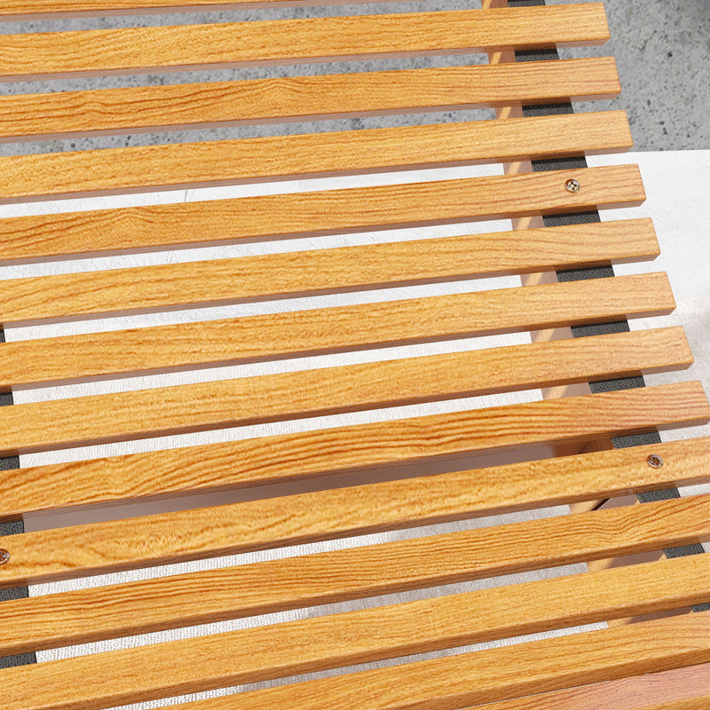 Modern Wooden Outdoor Rocking Chair with Slatted Seat Ideal for Garden or Patio Use, Teak Outsunny