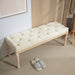 Cream White Vintage Wooden Bed End Bench for Bedroom or Hallway by HOMCOM
