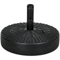 Rattan Effect 29kg Parasol Base Fillable With Water Or Sand For Garden Sun Shade