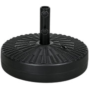 Rattan Effect 29kg Parasol Base Fillable With Water Or Sand For Garden Sun Shade