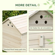 Wooden Duck House Poultry Coop for 2-4 Ducks with Openable Roof and Raised Feet by PawHut