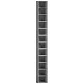 CD Storage Tower for 204 Discs Space Saving 12 Tier Unit for Organised Home Cement Grey