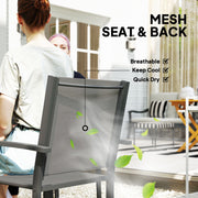 5 Piece Patio Dining Set with Round Table and Stackable Chairs for Patio by Outsunny