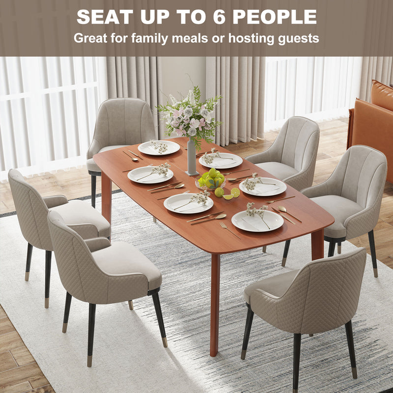 Rectangular Pine Wood Dining Table For Kitchen Or Dining Room Light Brown