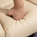 Beige Faux Leather Reclining Chair with 135Â° Adjustability and Footstool by HOMCOM