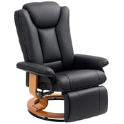 Black Faux Leather Executive Recliner Chair with Padded Armrests For Home or Office by HOMCOM