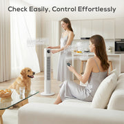 Tower Fan for Quiet Energy Saving Cooling with Remote Control for Home or Office White AOSOM