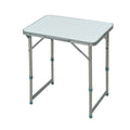 Folding Picnic Table with Adjustable Height for Outdoor Snacks and Drinks Silver