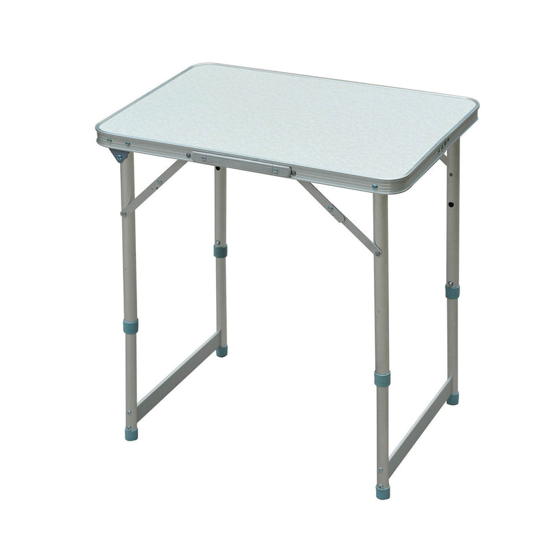 Folding Picnic Table with Adjustable Height for Outdoor Snacks and Drinks Silver