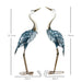 Crane Garden Ornaments Steel Statue Set 2 Piece Outdoor Decor for Patio Pond by Outsunny