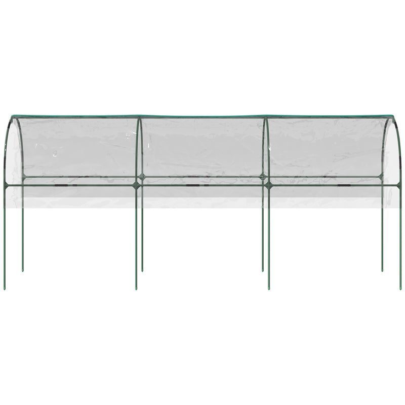 Large Tunnel Greenhouse With 4 Hoops and Guy Ropes Ideal for Growing Vegetables Clear