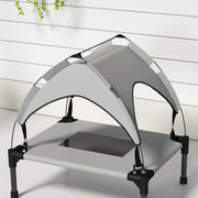 Cooling Raised Pet Bed with Breathable Mesh Ideal for Small Dogs and Puppies Light Grey