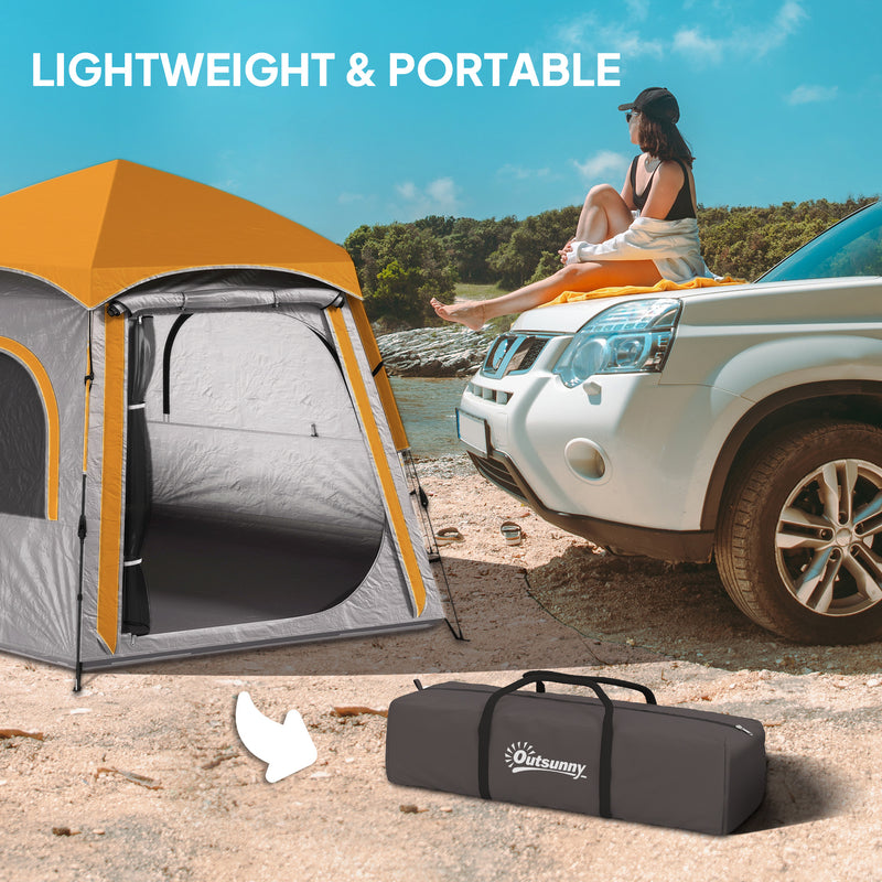 4 Person Pop Up Dome Tent for Quick Camping Shelter Lightweight Light Grey