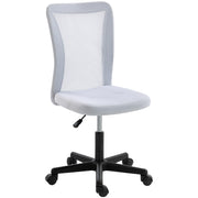 Office Chair for Small Home Office with Adjustable Height and Mesh Back Black AOSOM