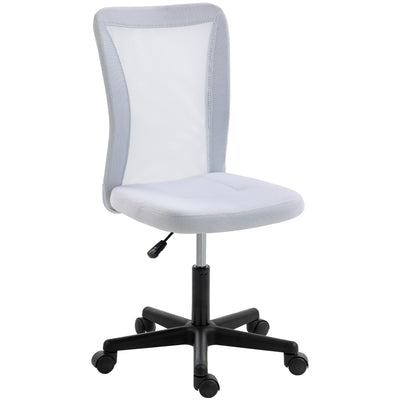 Office Chair for Small Home Office with Adjustable Height and Mesh Back Black AOSOM