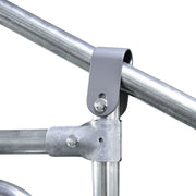 Large Walk In Chicken Coop with Weatherproof Cover for Outdoor Poultry Silver