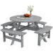 8 Seater Wooden Picnic Table and Bench Set Durable Fir Wood by Outsunny