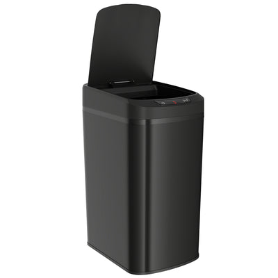 12L Motion Sensor Kitchen Bin with Touchless Opening and Steel Body, Black AOSOM