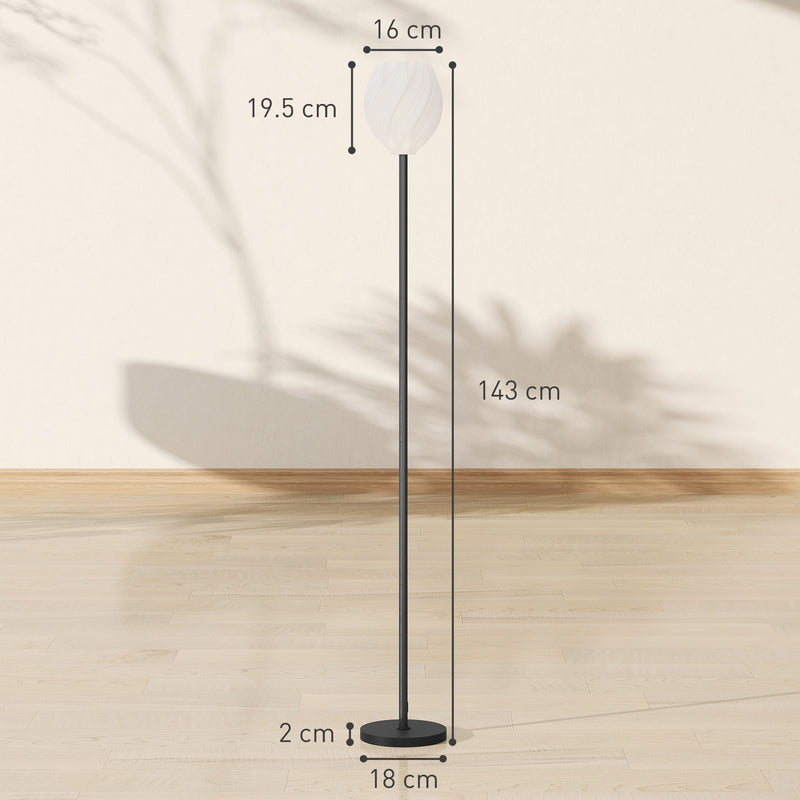 Modern 3D Printed Flower Floor Lamp With Foot Switch For Living Room Or Bedroom, White